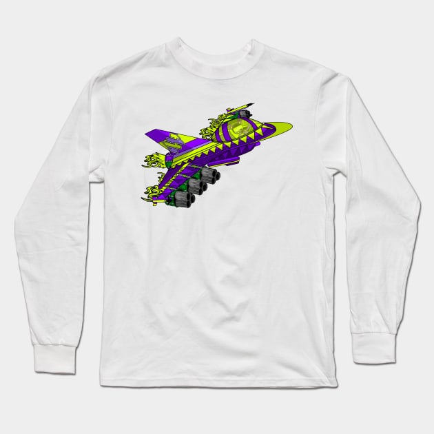 Hyper Hyena Warplane Long Sleeve T-Shirt by MOULE